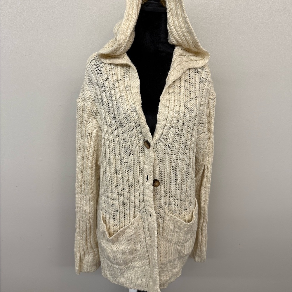 Sew In Love Cream Cable Knit Cardigan